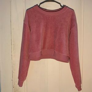 Pink crop top sweater